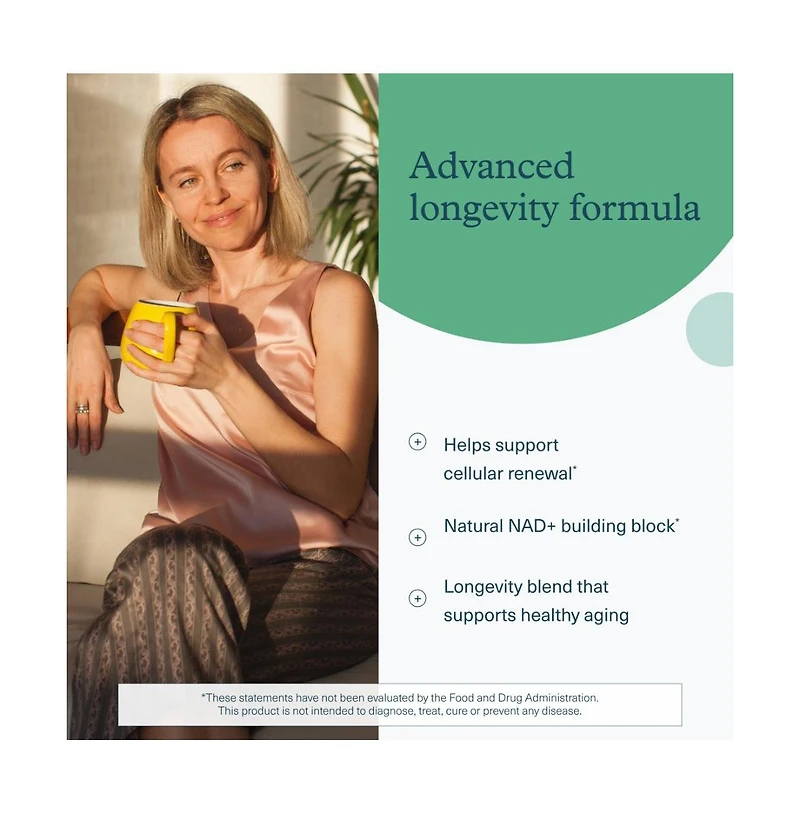 Youtheory Longevity Nr, Nicotinamide Riboside, Vegetarian Capsules, Nad Plus Booster for Health Aging Support