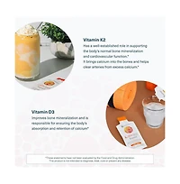 Youtheory K2 and D3 Daily Vitamin Supplement for Calcium Absorption, Liquid Peach Flavor, 12