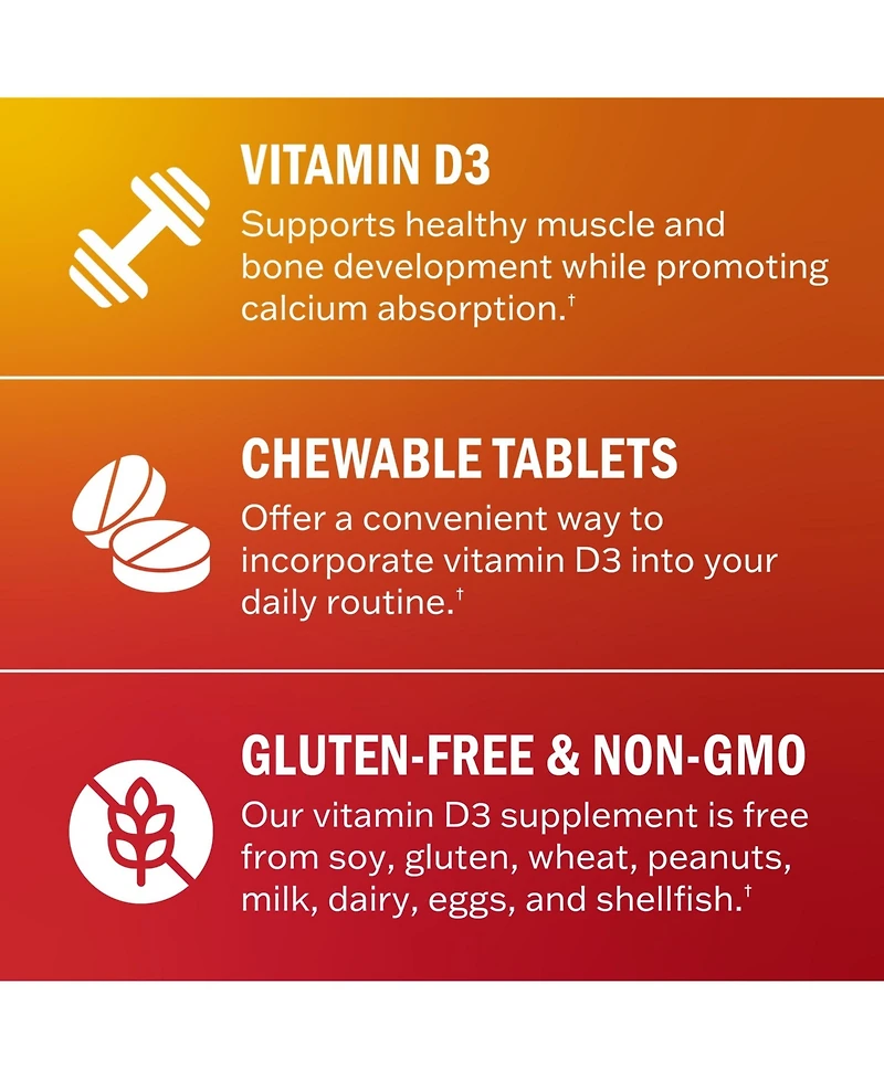 BioSchwartz Vitamin D3 5000 Iu 125 mcg Chewable Tablets, 90 Count
