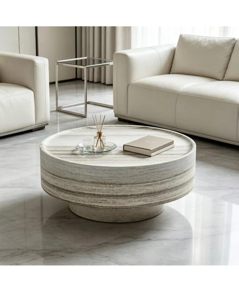 Streamdale Furniture Round 31.5" Coffee Table for Living Room