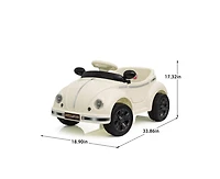 Yobtop 12V Kids Ride On Car - 2.4G Remote Control, Adjustable Speed, Multifunctional Steering Wheel, Usb Bluetooth Music, For 2-4