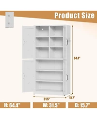 Boyel Living Steel Storage Cabinet Adjustable Shelves Dust Proof Moisture Resistant