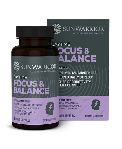 Sunwarrior Active Focus and Balance Capsules, 60 Capsules