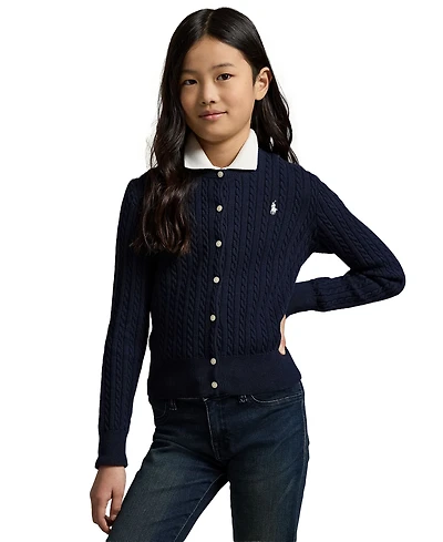 Polo Ralph Lauren Girls 2T-16 Cable-Knit Cotton Cardigan