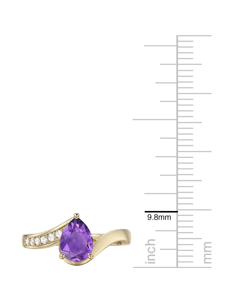 Macy's Garnet (1-1/5 ct. t.w.) & Diamond (1/10 Ring 14k Yellow Gold