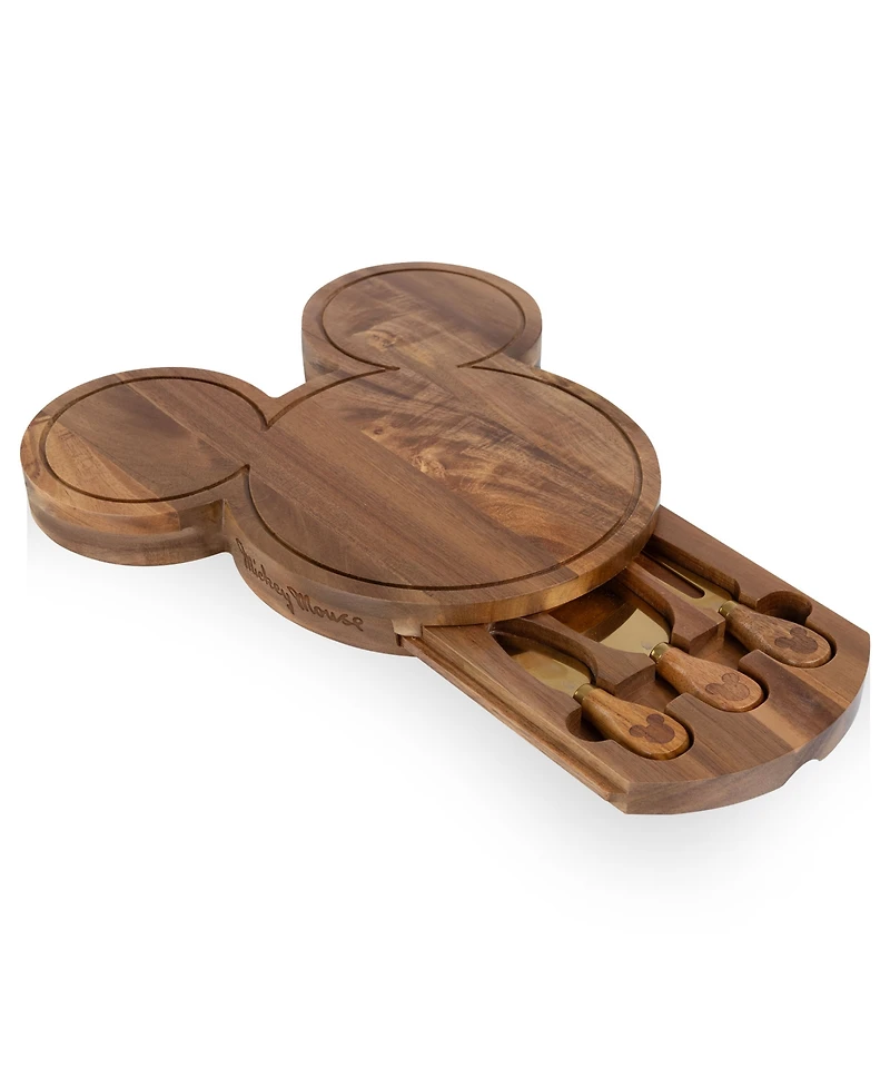 Toscana Disney Mickey Mouse 4-Piece Acacia Cheese Board Tool Set