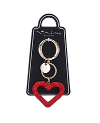Nina Heart Crystal Bag Charm
