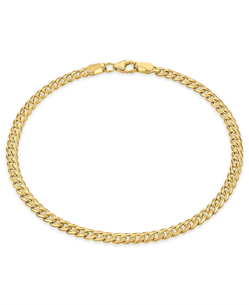 Macy's Double-Sided Cuban Chain 8.5" Bracelet 10k Yellow Gold (4mm)