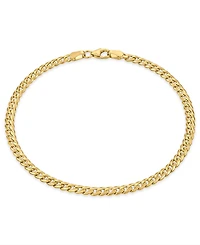 Macy's Double-Sided Cuban Chain 8.5" Bracelet 10k Yellow Gold (4mm)