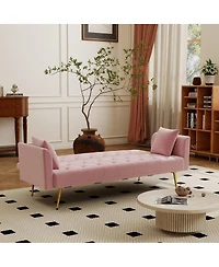 Streamdale Furniture 72" Convertible Foldable Sleeper Sofa Retro Tufted
