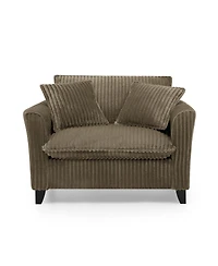 Streamdale Furniture Comfortable Brown Lazy Sofa Chair with Armrests and Cushion