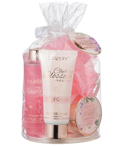 Lovery 5-Piece Cherry Blossom Bath Gift Set