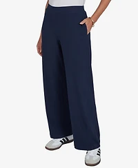 Ruby Rd. Petite Wide-Leg Pull-On Ribbed Pants