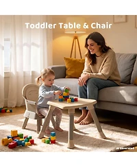 Kinder King 8-in-1 Baby High Chair Converts to Booster Seat and Kids Table Set with Removable Tray