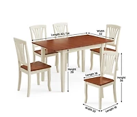 East West Furniture 5 Pc Dinette set for 4-Kitchen Table and 4 Dining Chairs