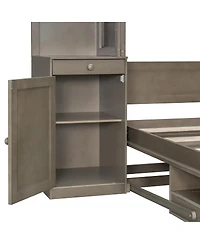 Streamdale Furniture Queen Murphy Bed with Desk and Storage Shelves