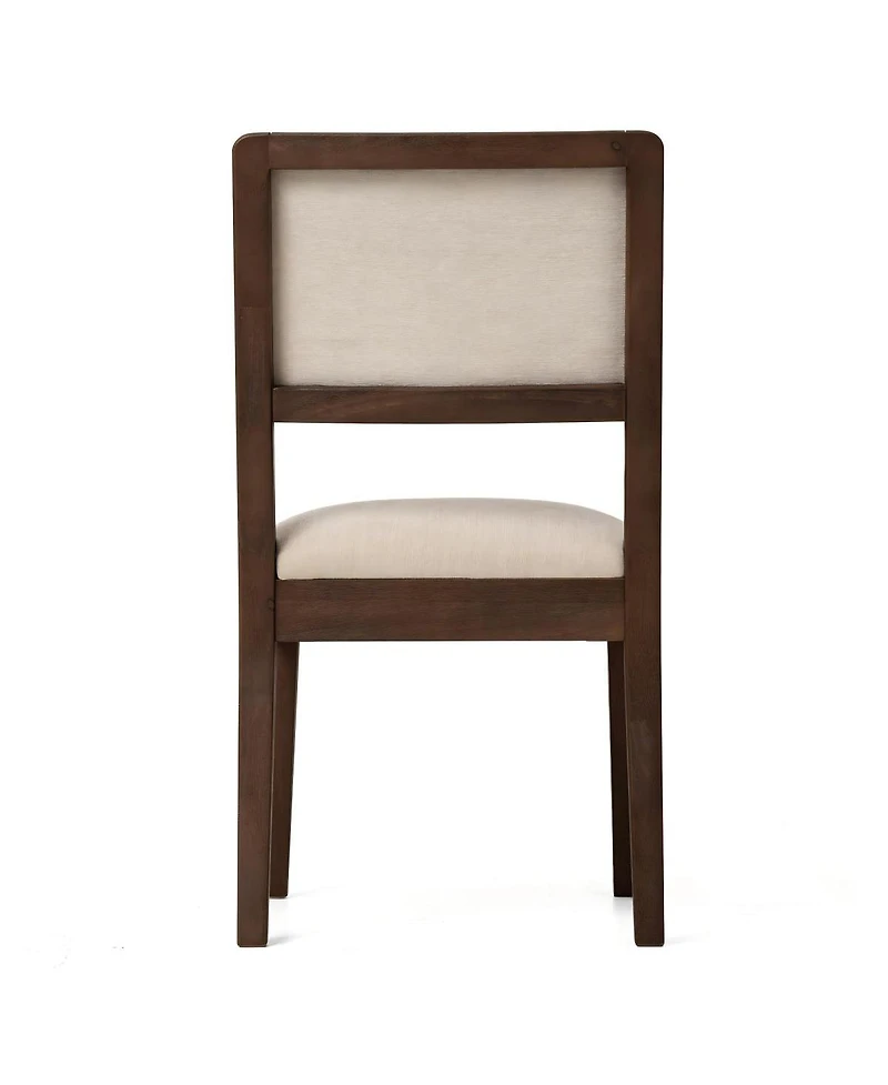 Streamdale Furniture Set of 2 Upholstered Rubber Wood Dining Chairs