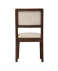 Streamdale Furniture Set of 2 Upholstered Rubber Wood Dining Chairs