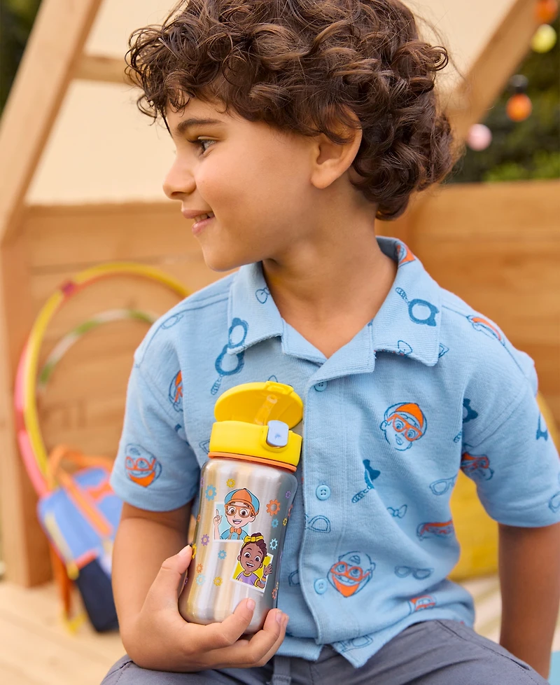 Skip Hop Kids' Blippi & Meekah Stainless Steel Straw Bottle