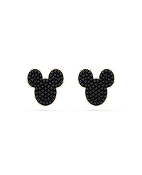 Swarovski Rose Gold-Tone Plated Black Crystals Earrings