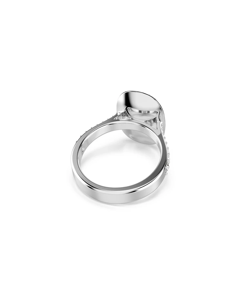 Swarovski Sterling Silver-Plated White Crystals Ring