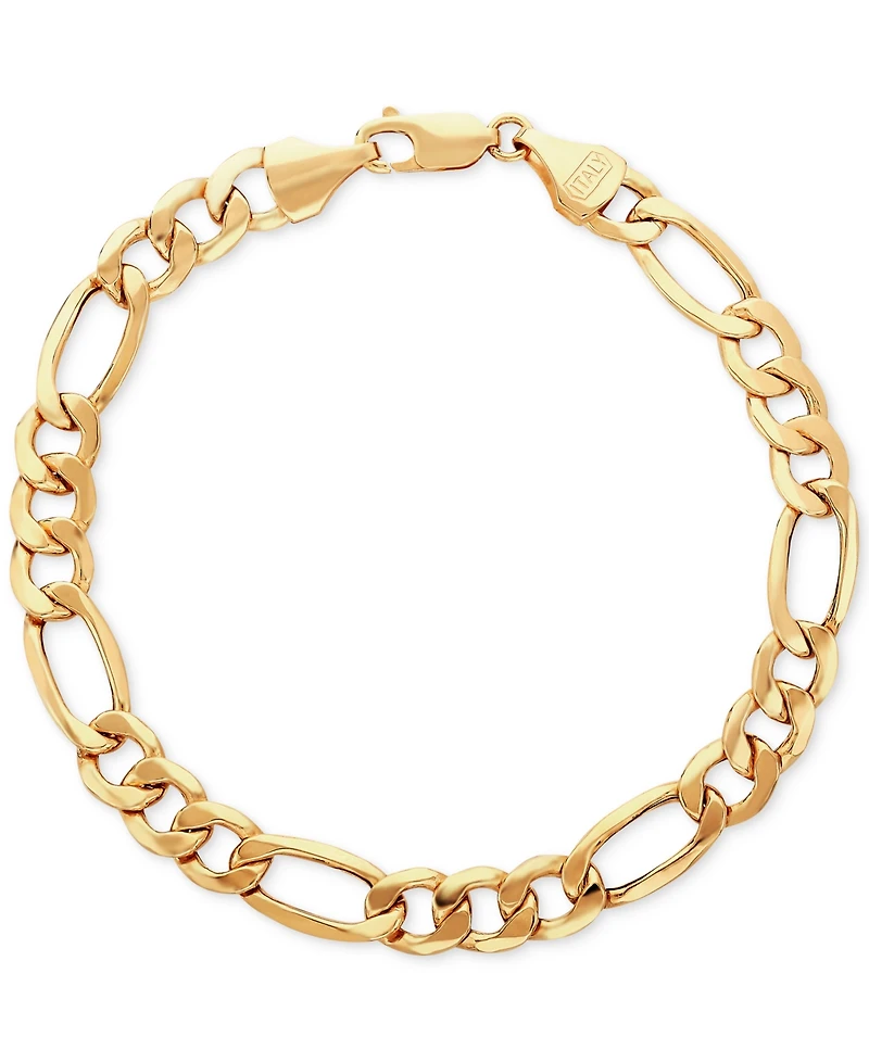 Lightweight Men's Figaro Link Bracelet in 10k Gold