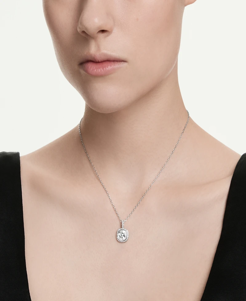 Swarovski Sterling Silver-Plated White Crystals Necklace