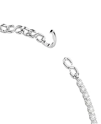 Swarovski Sterling Silver-Plated White Crystals Necklace