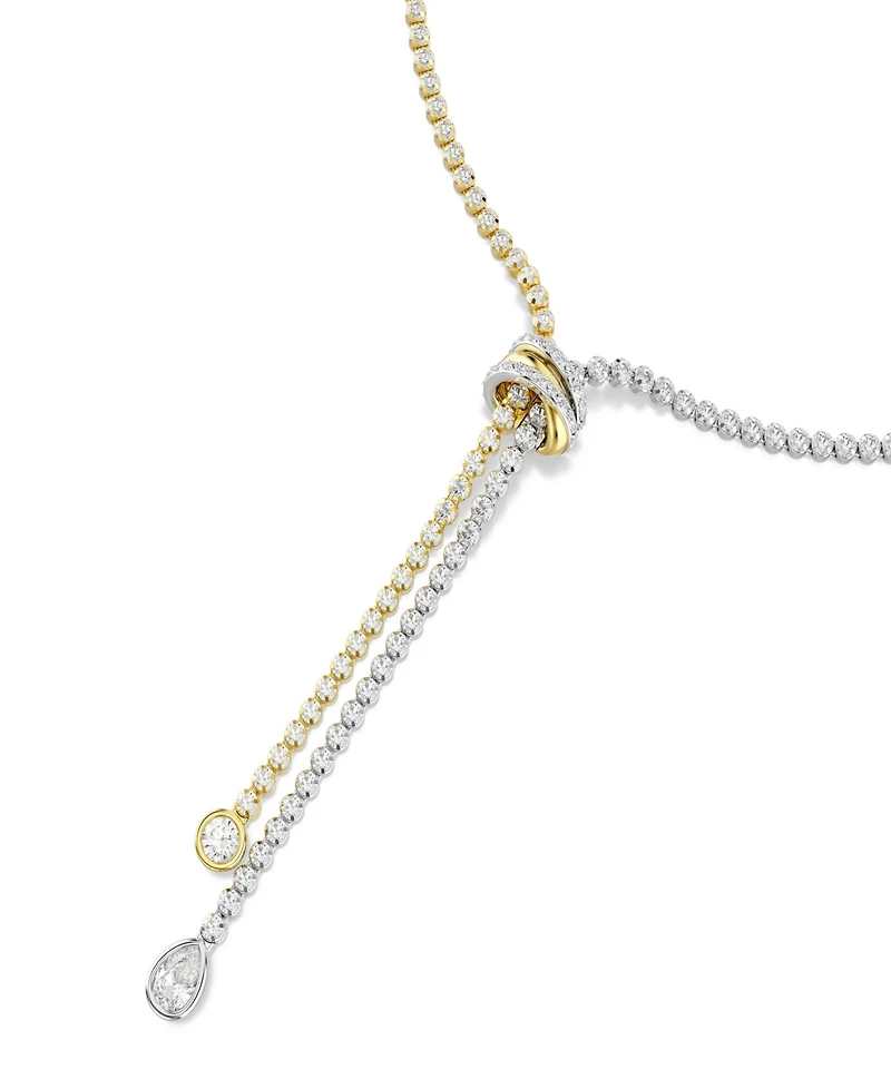 Swarovski Gold-Tone and Sterling Silver-Plated White Crystals Necklace