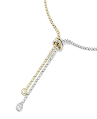 Swarovski Gold-Tone and Sterling Silver-Plated White Crystals Necklace