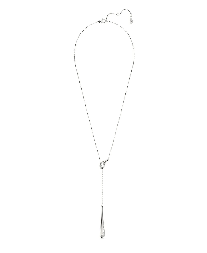 Swarovski Sterling Silver-Plated White Crystals Necklace