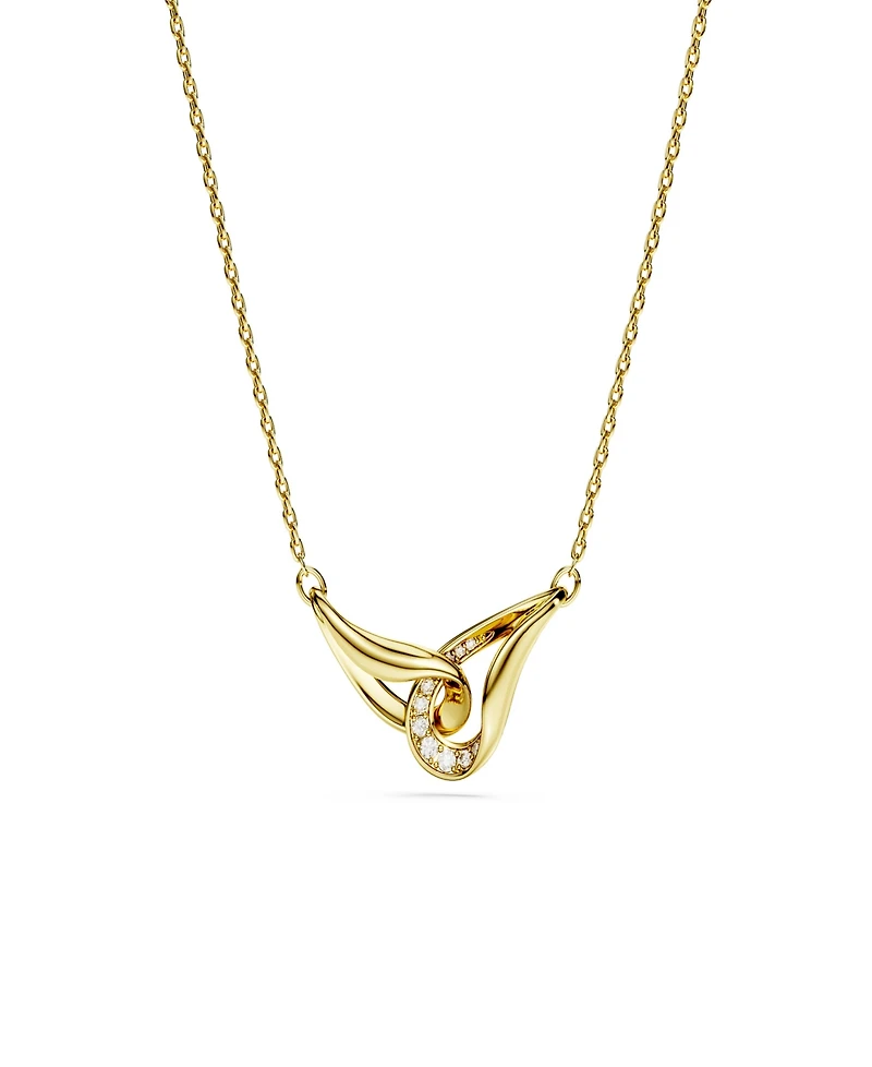 Swarovski Gold-Tone and Sterling Silver-Plated White Crystals Necklace