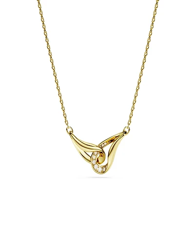 Swarovski Gold-Tone and Sterling Silver-Plated White Crystals Necklace