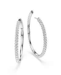 Swarovski Sterling Silver-Plated White Crystals Earrings
