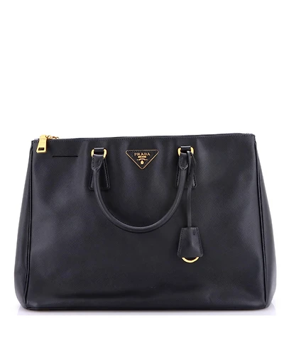 Pre-Owned Prada Large Double Zip Lux Tote Saffiano Leather