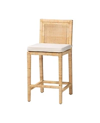bali & pari Sofia 38.2" Wood Modern and Contemporary Counter Stool