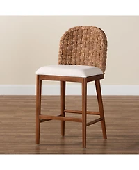 bali & pari Denver 36.2" Acacia Wood Modern Bohemian Counter Stool