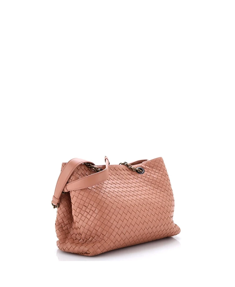 Pre-Owned Bottega Veneta Medium Double Chain Tote Intrecciato Nappa