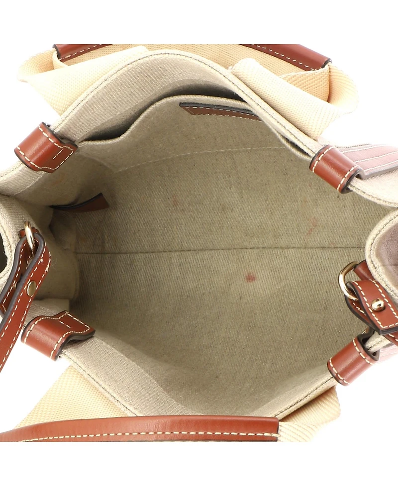 Pre-Owned Chloe Small Woody Convertible Tote Canvas with Leather