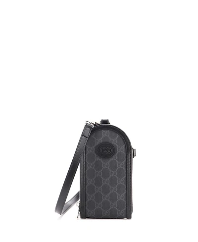 Pre-Owned Gucci Mini Interlocking G Patch Phone Crossbody Bag Gg Coated Canvas
