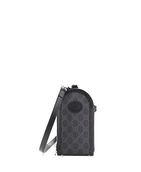 Pre-Owned Gucci Mini Interlocking G Patch Phone Crossbody Bag Gg Coated Canvas