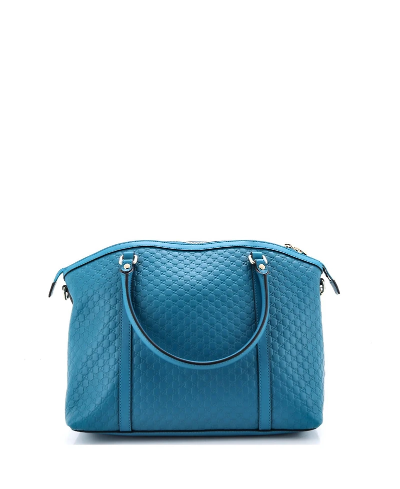 Pre-Owned Gucci Medium Britt Convertible Dome Satchel Microguccissima Leather