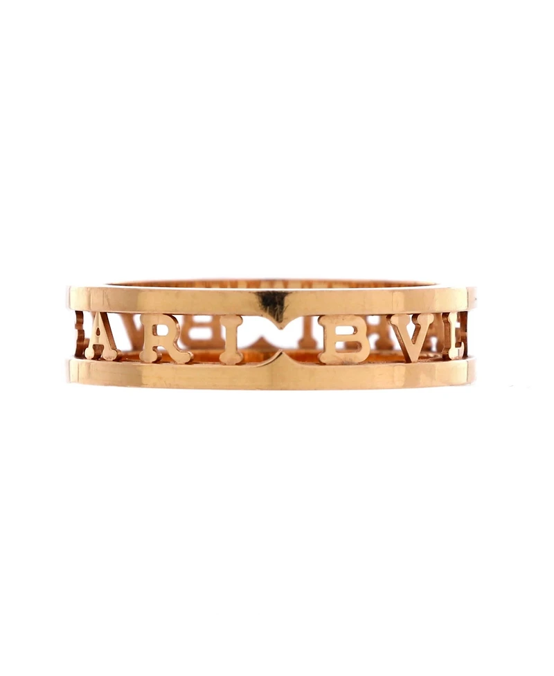 Pre-Owned Bvlgari B.Zero1 Logo Openwork Ring