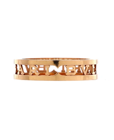 Pre-Owned Bvlgari B.Zero1 Logo Openwork Ring