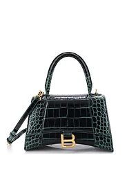 Pre-Owned Balenciaga Small Hourglass Top Handle Bag Embossed Leather