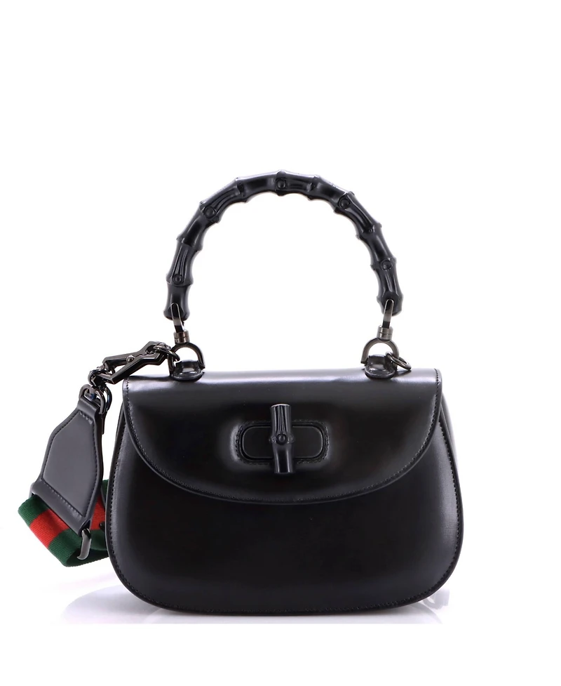 Pre-Owned Gucci Small Bamboo 1947 Top Handle Bag Leather