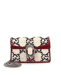 Pre-Owned Gucci Super Mini Dionysus Bag Gg Tweed