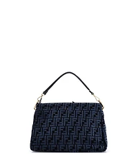 Pre-Owned Fendi O'Lock Zip Shoulder Bag Zucca Chenille