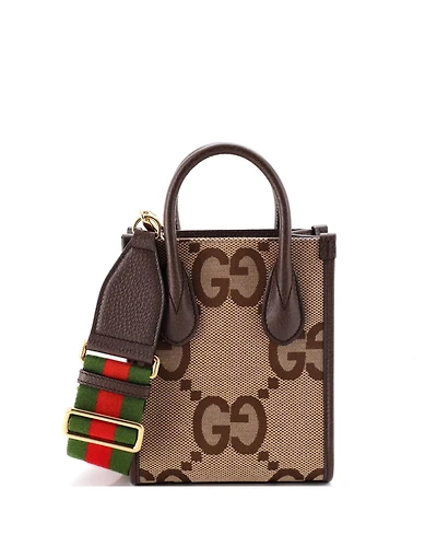 Pre-Owned Gucci Mini Vertical Tote Jumbo Gg Canvas