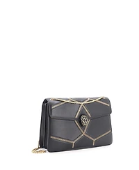 Pre-Owned Bvlgari Medium Glam Rebel Serpenti Forever Shoulder Bag Chain Embellished Quilted Leather
